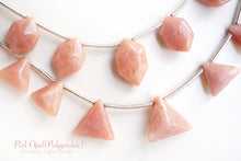 Load image into Gallery viewer, (13-14 grains per row) Fine pink opal Smooth Trillion/Hexagon