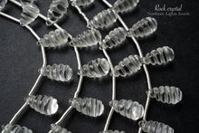 Load image into Gallery viewer, (10 grains per row) High quality rock crystal shell conch carving