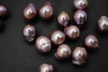 Load image into Gallery viewer, (Random 1 grain sold) High quality freshwater pearl Edison pearl baroque natural color purple pink creo hole