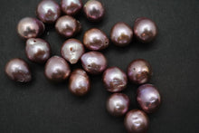 Load image into Gallery viewer, (Random 1 grain sold) High quality freshwater pearl Edison pearl baroque natural color purple pink creo hole
