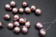 Load image into Gallery viewer, (Random 1 grain sold) High quality freshwater pearl Edison pearl baroque natural color purple pink creo hole