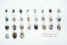 画像をギャラリービューアに読み込む, 8/25(粒売り)【模様はっきり】(オーバル)デンドライトアゲート カボション 上部穴あき