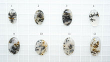 画像をギャラリービューアに読み込む, 8/25(粒売り)【模様はっきり】(オーバル)デンドライトアゲート カボション 上部穴あき