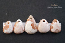 画像をギャラリービューアに読み込む, (a-p)大粒スコレサイト カボションビーズ ペアシェイプ