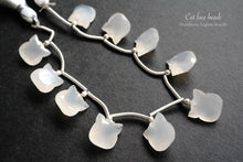 Load image into Gallery viewer, (2/10) High quality white onyx cat face carving beads