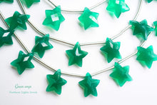 画像をギャラリービューアに読み込む, (2/10粒)高品質 グリーンオニキス スターカット