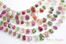 Load image into Gallery viewer, (No.1-11) Fine Multicolor Tourmaline Rough Drop