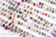 Load image into Gallery viewer, (No.1-11) Fine Multicolor Tourmaline Rough Drop