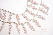 画像をギャラリービューアに読み込む, (1房6粒/10房60粒)高品質 ローズクォーツ つぼみドロップ フラワーバド