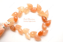 画像をギャラリービューアに読み込む, (半連/1連)高品質 ピーチ ムーンストーン つぼみ ドロップ フラワーバド