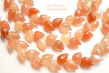 画像をギャラリービューアに読み込む, (半連/1連)高品質 ピーチ ムーンストーン つぼみ ドロップ フラワーバド