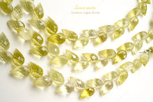 画像をギャラリービューアに読み込む, (半連/1連)高品質 レモンクォーツ つぼみ ドロップ フラワーバド
