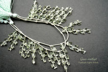 画像をギャラリービューアに読み込む, (1房6粒/10房60粒)高品質 グリーンアメシスト つぼみ ドロップ フラワーバド