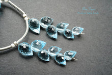 Load image into Gallery viewer, (10) High Quality Smoky Quartz Lozenge Carving Beads Rhombus