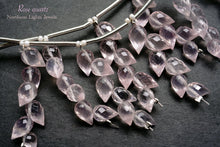 画像をギャラリービューアに読み込む, (1房6粒/10房60粒)高品質 ローズクォーツ つぼみドロップ フラワーバド