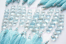 画像をギャラリービューアに読み込む, (1連6/7粒)【ダークカラー】宝石質 大粒アクアマリン ペアシェイプカットビーズ