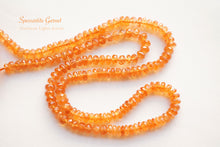 Load image into Gallery viewer, (Half Strand/1 Strand) Gem Quality Unheated Spessartite Garnet Large Button Cut/Rondel Mandarin Garnet