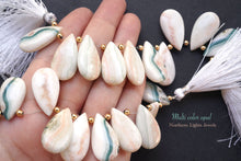 画像をギャラリービューアに読み込む, (10粒)マルチカラー オパール ロング プレーン ペアシェイプ