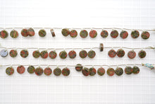 画像をギャラリービューアに読み込む, (11/15粒)ユナカイト プレーンコイン 9.5×3.5mm 前後穴