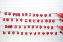 画像をギャラリービューアに読み込む, (12/13粒)ブラジル産 ロードナイト 横穴 ヘキサゴンシェイプ 12×7.5×5mm