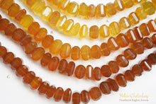 画像をギャラリービューアに読み込む, (3色/1連24粒)カルセドニー 真ん中穴 ナゲット タンブルカット