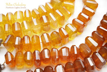 画像をギャラリービューアに読み込む, (3色/1連24粒)カルセドニー 真ん中穴 ナゲット タンブルカット