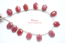 画像をギャラリービューアに読み込む, (12/13粒)ブラジル産 ロードナイト 横穴 ヘキサゴンシェイプ 12×7.5×5mm