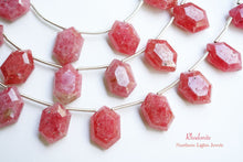 画像をギャラリービューアに読み込む, (12/13粒)ブラジル産 ロードナイト 横穴 ヘキサゴンシェイプ 12×7.5×5mm