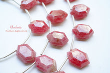 画像をギャラリービューアに読み込む, (12/13粒)ブラジル産 ロードナイト 横穴 ヘキサゴンシェイプ 12×7.5×5mm