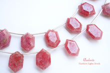 画像をギャラリービューアに読み込む, (12/13粒)ブラジル産 ロードナイト 横穴 ヘキサゴンシェイプ 12×7.5×5mm