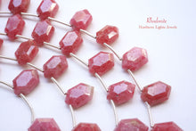 画像をギャラリービューアに読み込む, (12/13粒)ブラジル産 ロードナイト 横穴 ヘキサゴンシェイプ 12×7.5×5mm