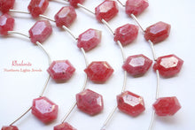 画像をギャラリービューアに読み込む, (12/13粒)ブラジル産 ロードナイト 横穴 ヘキサゴンシェイプ 12×7.5×5mm