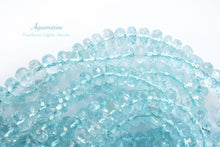 画像をギャラリービューアに読み込む, (LL,半連/1連)上質アクアマリン ボタンカット ファセットロンデル