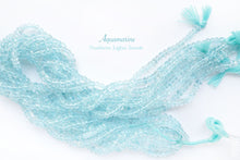 画像をギャラリービューアに読み込む, (LL,半連/1連)上質アクアマリン ボタンカット ファセットロンデル