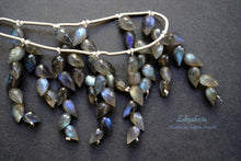 画像をギャラリービューアに読み込む, (1房6粒/10房60粒)高品質 ラブラドライト つぼみ ドロップ フラワーバド