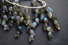 画像をギャラリービューアに読み込む, (1房6粒/10房60粒)高品質 ラブラドライト つぼみ ドロップ フラワーバド