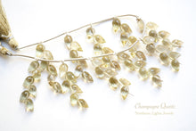 画像をギャラリービューアに読み込む, (1房6粒/10房60粒)高品質 シャンパン クォーツ つぼみ ドロップ フラワーバド