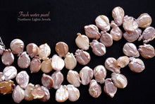 画像をギャラリービューアに読み込む, (半連/1連)淡水パール コインドロップ 天然色 ライトカラー ミックス