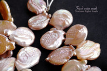 画像をギャラリービューアに読み込む, (半連/1連)淡水パール コインドロップ 天然色 ライトカラー ミックス