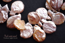 画像をギャラリービューアに読み込む, (半連/1連)淡水パール コインドロップ 天然色 ライトカラー ミックス