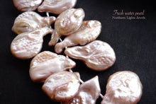 画像をギャラリービューアに読み込む, (半連/1連)淡水パール コインドロップ 天然色 ライトカラー ミックス