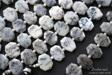 画像をギャラリービューアに読み込む, デンドライトオパール 貫通穴 オクタゴン 8角形