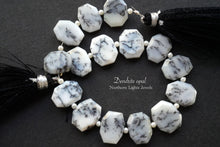 画像をギャラリービューアに読み込む, デンドライトオパール 貫通穴 オクタゴン 8角形