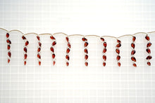 画像をギャラリービューアに読み込む, (2列/1連)宝石質 ガーネット ダブルホール 2つ穴 ペアシェイプ ルースカット