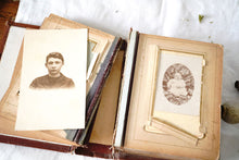 Load image into Gallery viewer, French antique photo book (brown) display supplies