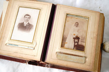 Load image into Gallery viewer, French antique photo book (brown) display supplies