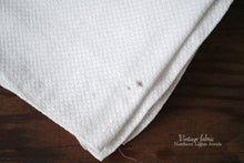 Load image into Gallery viewer, Made in France vintage fabric cloth white with initials embroidered