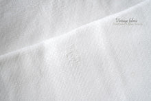Load image into Gallery viewer, Made in France vintage fabric cloth white with initials embroidered