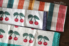 Load image into Gallery viewer, (3 types) French vintage fabric cloth cherry multicolor