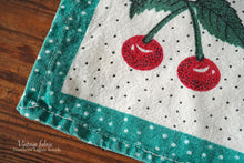 Load image into Gallery viewer, (3 types) French vintage fabric cloth cherry multicolor